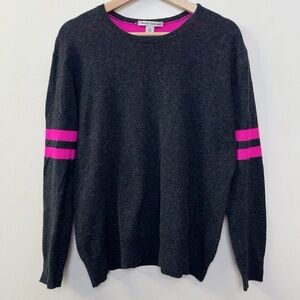 Autumn Cashmere Mens Xsmall Crew Neck Pink Grey Sweater